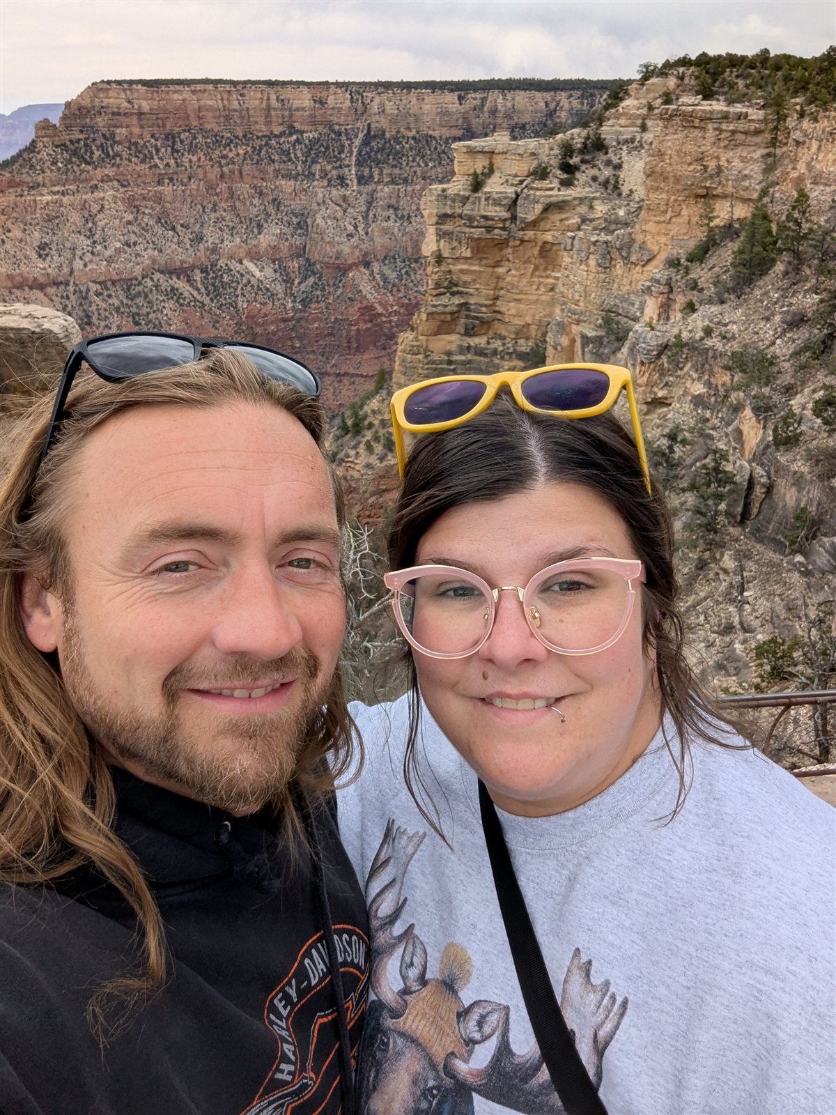 Joey and Abbie Ward, co-owners of ForWardAI, at the Grand Canyon